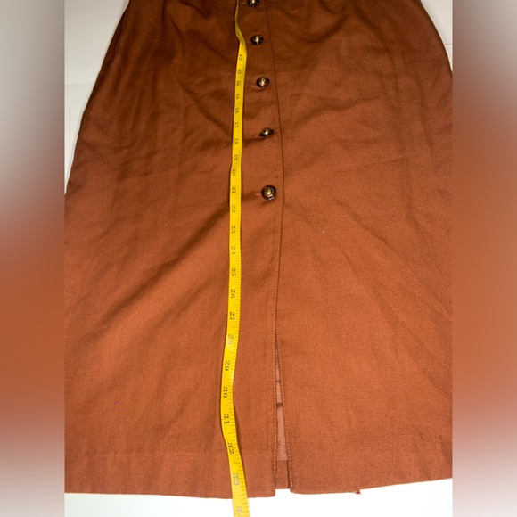 Vintage Ginger Brown Western Embroidered Vest and Skirt Two Piece - Picture 15 of 15